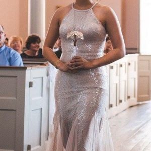 Champagne Mermaid Bridesmaid/Prom Dress
